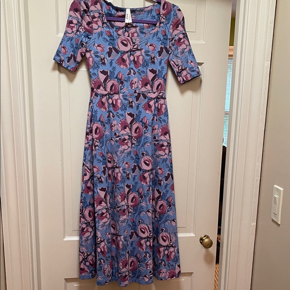 Pact Floral Blue and Pink Women's Dress